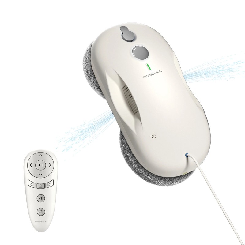 TOSIMA W3 ikkunanpesurobotti 3800PA imuteho kaksisuuntainen vesiruisku 80 ml vesisäiliö