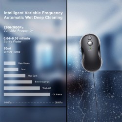 TOSIMA W3 ikkunanpesurobotti 3800PA imuteho kaksisuuntainen vesiruisku 80 ml vesisäiliö