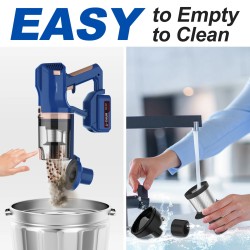 INSE Yisora V112 johdoton sauvaimuri 33kPa imuteho 300W 60min käyttöaika 4000mAh akku LED-näytöllä lemmikkikarvoille