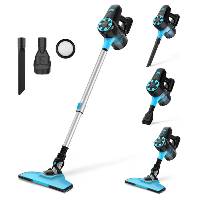 INSE Yisora N3 langaton ultrakevyt kolmitoiminen pölynimuri seinätelineellä 40 minuutin käyttöaika 17 kPa imuteho