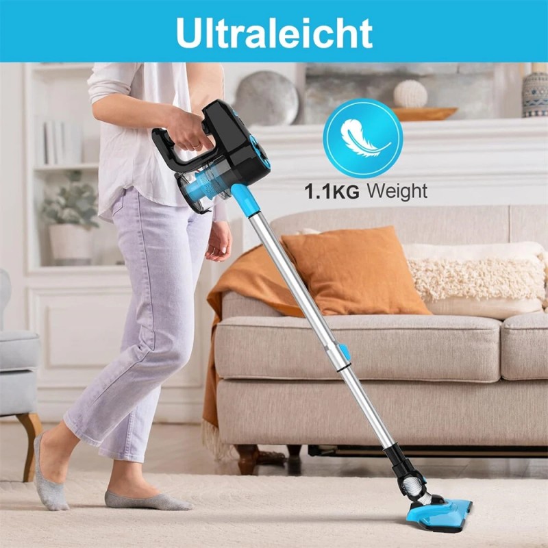 INSE Yisora N3 langaton ultrakevyt kolmitoiminen pölynimuri seinätelineellä 40 minuutin käyttöaika 17 kPa imuteho