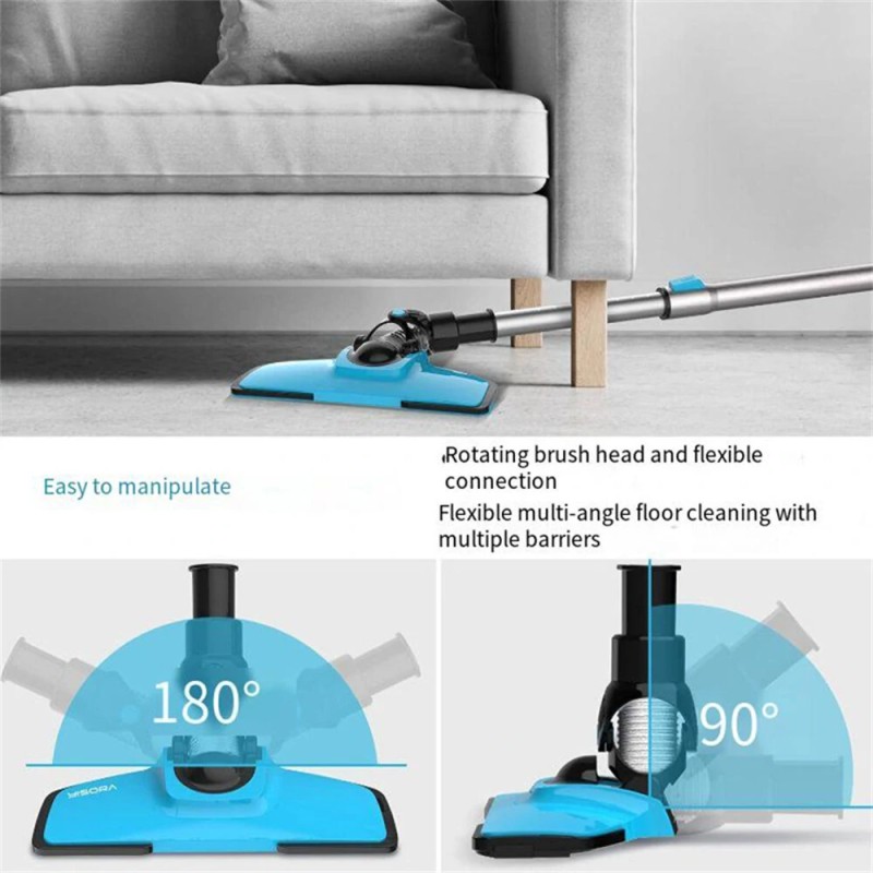 INSE Yisora N3 langaton ultrakevyt kolmitoiminen pölynimuri seinätelineellä 40 minuutin käyttöaika 17 kPa imuteho