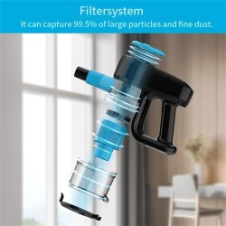 INSE Yisora N3 langaton ultrakevyt kolmitoiminen pölynimuri seinätelineellä 40 minuutin käyttöaika 17 kPa imuteho