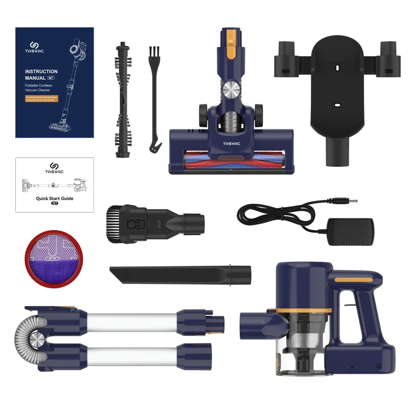 Tasvac N7 langaton pölynimuri 14 kPa:n imuteho 40 minuutin käyttöaika 6 toimintoa