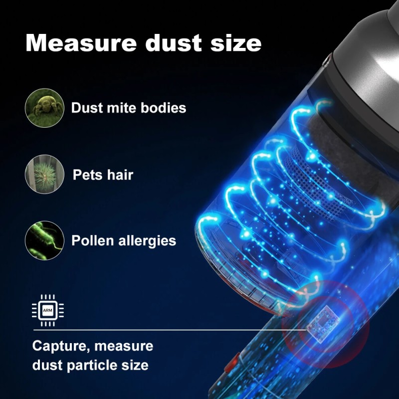 LIECTROUX i10 langaton sauvaimuri 27000Pa vahva imu 45min akku pölyntunnistus värikosketusnäyttö