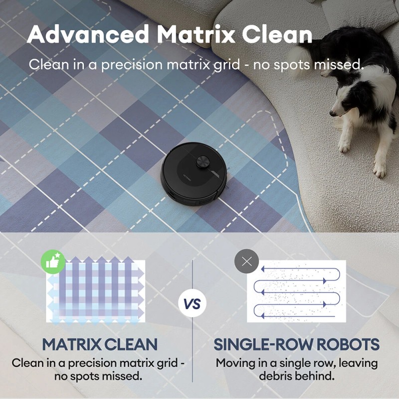 Ultenic D10 robotti-imuri lidar viidentoista minuutin kartoitus 4000 Pa:n imuteho 120 minuutin akunkesto