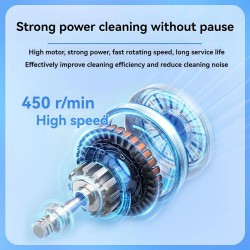 NovuLife johdoton sähköinen pyörivä puhdistusharja yhdeksällä vaihtopäällä kaksoisnopeudella säädettävällä kahvalla