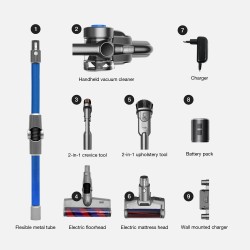 JIMMY H8 johdoton pölynimuri 160AW 60 minuutin akunkesto 4-tilaa LED-näyttö