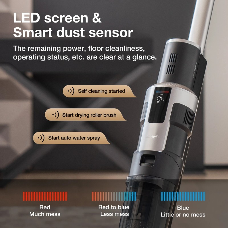 JIMMY HW9 Pro Max johdoton 460 watin pölynimuri kaksitoiminen käsikäyttöinen lattianpesuri itsepuhdistuva