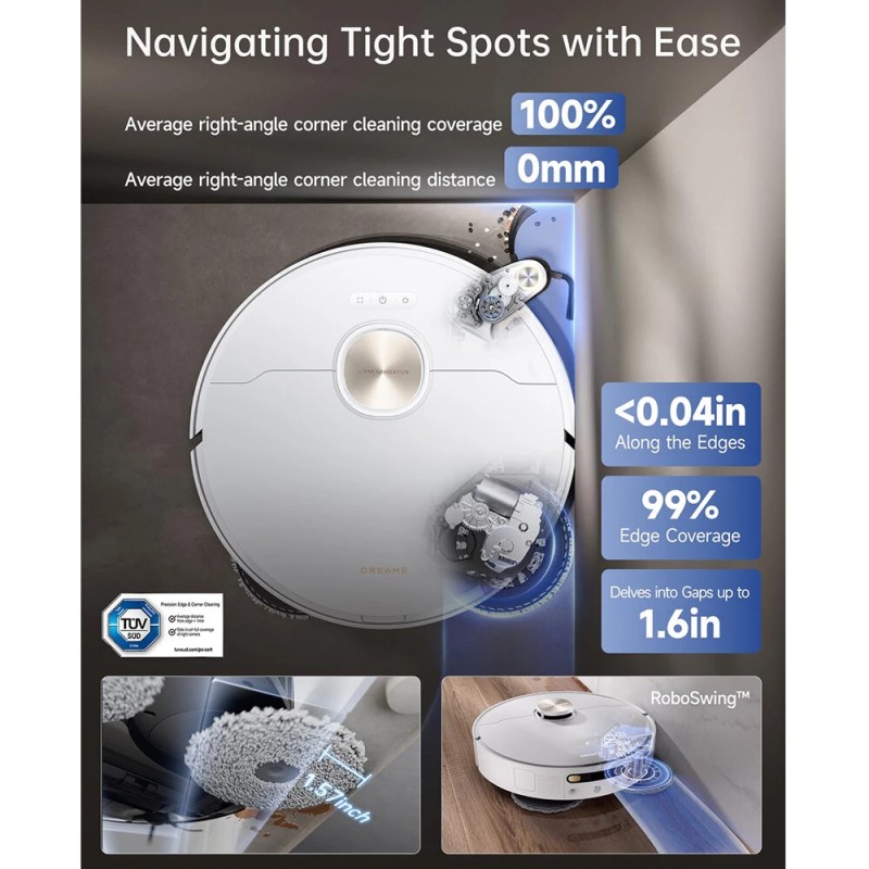 DREAME X40 Ultra Complete robotti-imuri 12000Pa imuteho irrotettava nostettava moppijärjestelmä