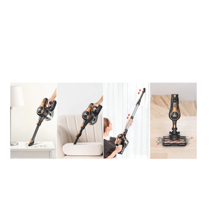 INSE S680 johdoton varsi-imuri 20 kPa:n imuteho 250W 50 minuutin käyttöaika 1,2 l pölysäiliö