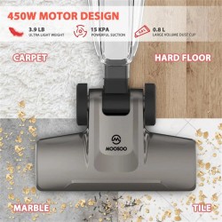 MOOSOO LT450 johdollinen pölynimuri 15 kPa imuteho 0,8 litran pölysäiliö nelivaiheinen suodatus itsenäinen puhdistustoiminto