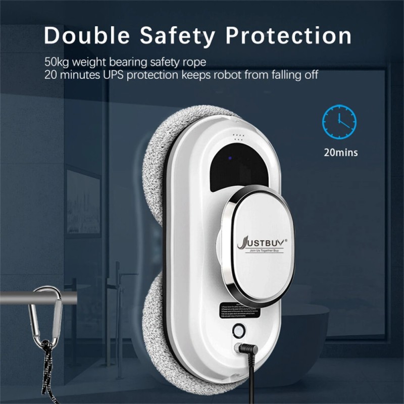 JUSTBUY W11 sähköinen älykäs ikkunanpesurobotti kauko-ohjauksella automaattinen lasinpesuri lasiseinille