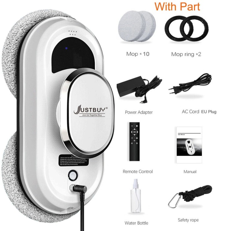 JUSTBUY W11 sähköinen älykäs ikkunanpesurobotti kauko-ohjauksella automaattinen lasinpesuri lasiseinille