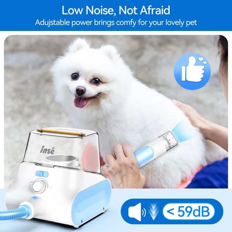 INSE P30 lemmikkien trimmausimuri 4,5 litran pölysäiliö hiljainen monitoiminen suodatusjärjestelmä