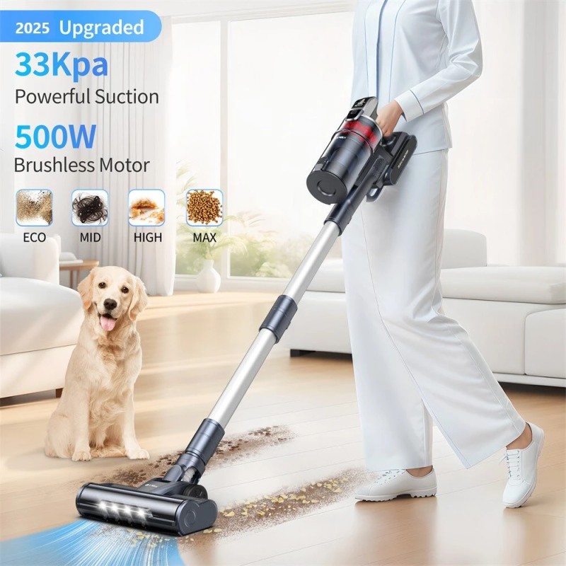 INSE UMLO V16 langaton pölynimuri 500 W 33 kPa 60 min LED-näyttö