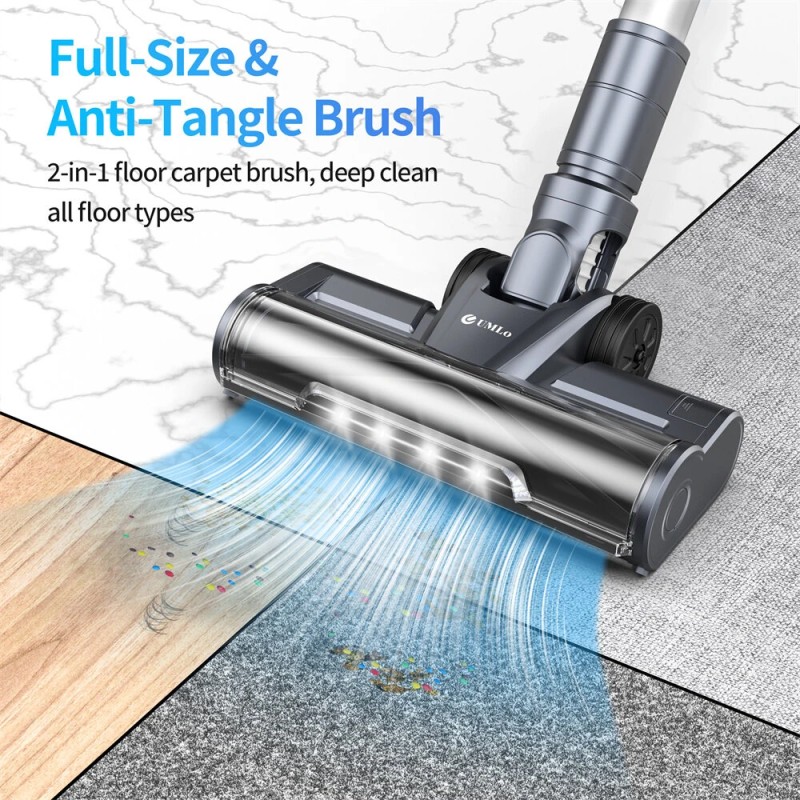 INSE UMLO V16 langaton pölynimuri 500 W 33 kPa 60 min LED-näyttö