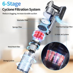 INSE UMLO V16 langaton pölynimuri 500 W 33 kPa 60 min LED-näyttö