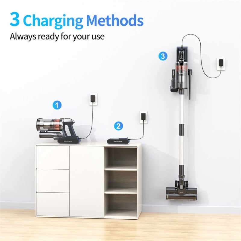 INSE UMLO V16 langaton pölynimuri 500 W 33 kPa 60 min LED-näyttö