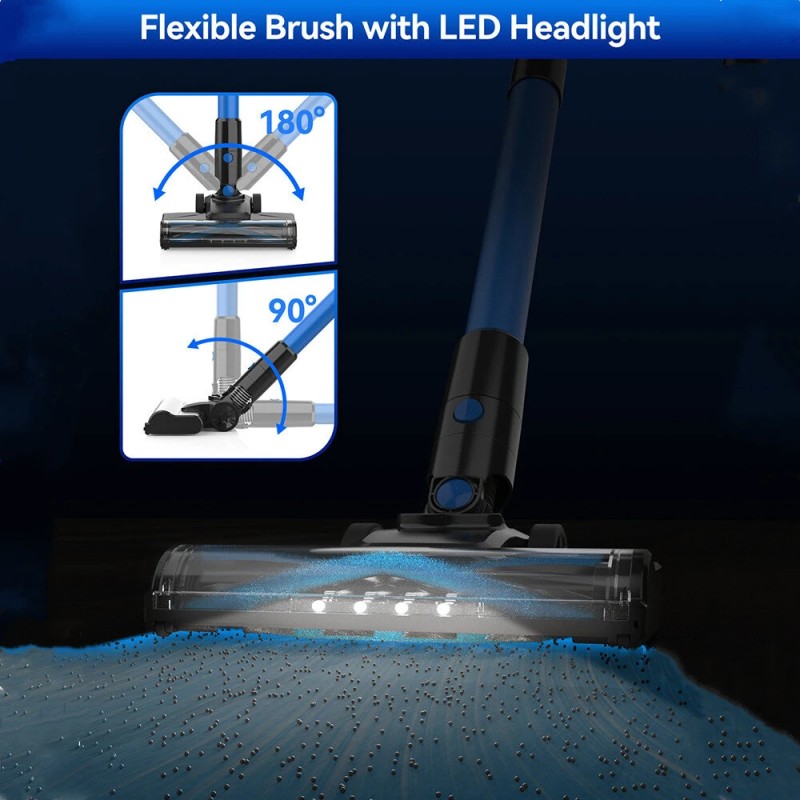 INSE V50 johdoton sauvaimuri 6-in-1 kevyt akkuimuri mattoille ja koville lattioille