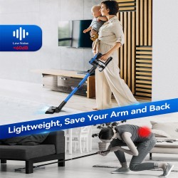 INSE V50 johdoton sauvaimuri 6-in-1 kevyt akkuimuri mattoille ja koville lattioille