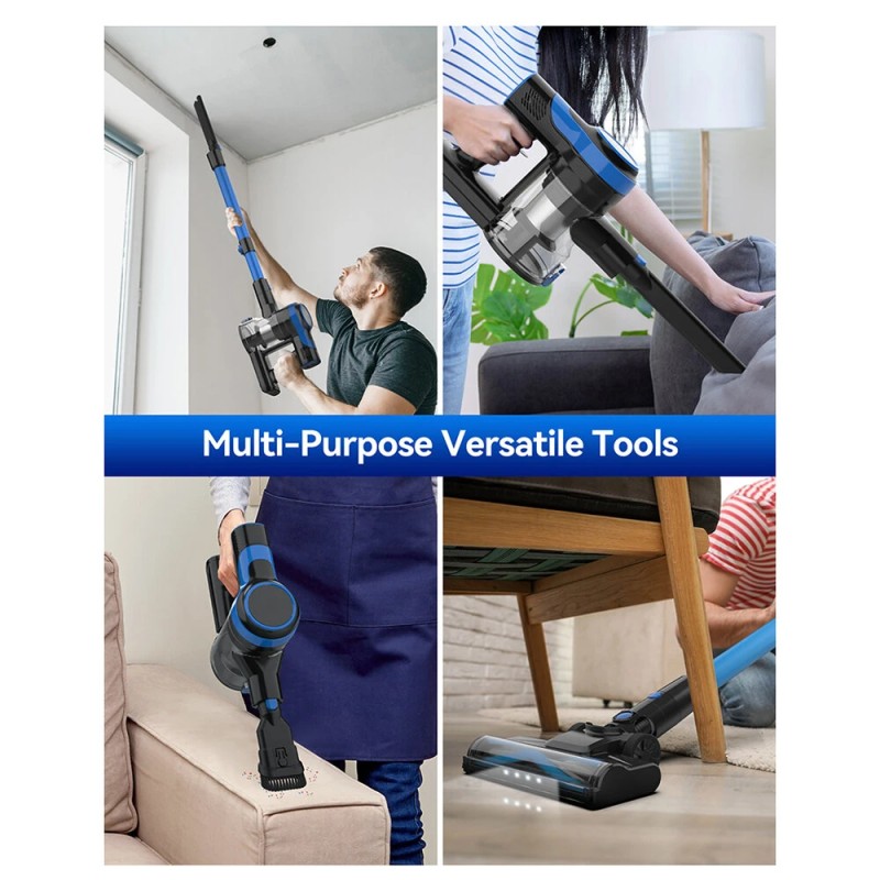 INSE V50 johdoton sauvaimuri 6-in-1 kevyt akkuimuri mattoille ja koville lattioille