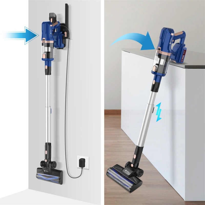 INSE UMLo V11 johdoton pölynimuri 300 watin 30 kPa imuteho 60 minuutin käyttöaika