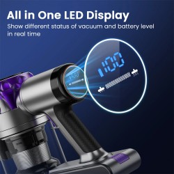 INSE S3P johdoton sauvaimuri 30 kPa 55 minuuttia LED-näyttö lemmikkikarvoille