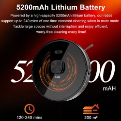 ABIR K30 robotti-imuri automaattisella tyhjennyksellä, lasertutkanavigointi, 6500 Pa imuteho