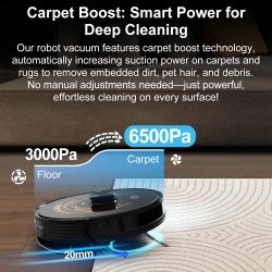 ABIR K30 robotti-imuri automaattisella tyhjennyksellä, lasertutkanavigointi, 6500 Pa imuteho