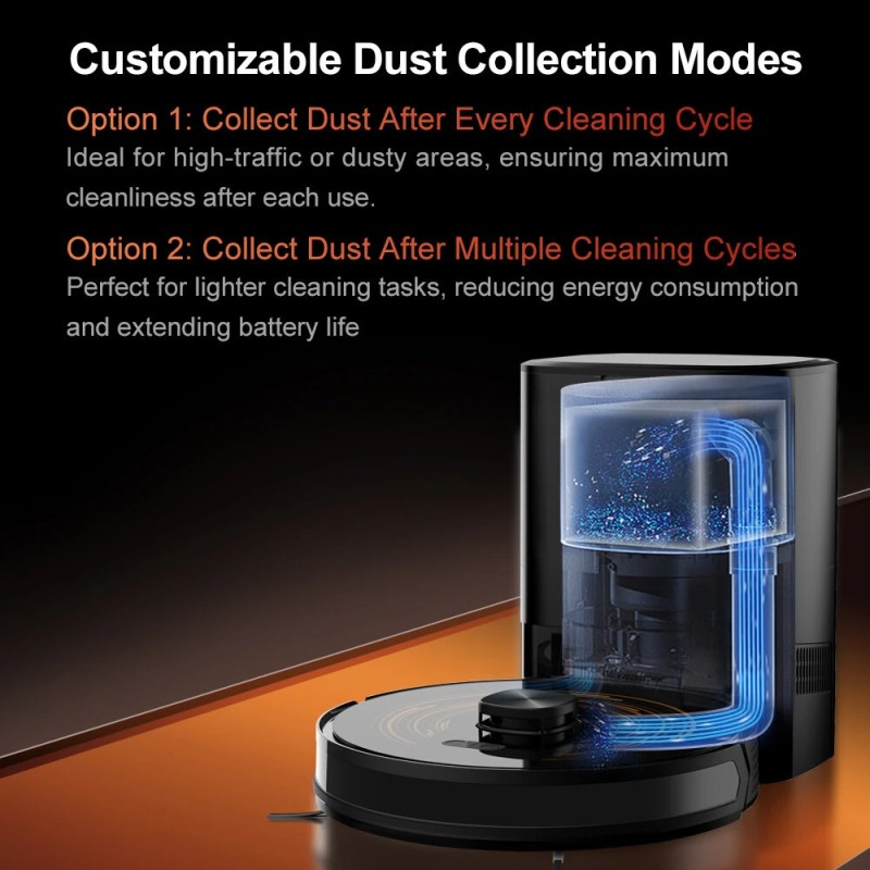 ABIR K30 robotti-imuri automaattisella tyhjennyksellä, lasertutkanavigointi, 6500 Pa imuteho