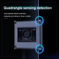 PuRuiKai HCR-21B ikkunanpesurobotti kaksoissuihkulla ja älymuistilla, 3000 Pa:n imuteho ja lasersensori