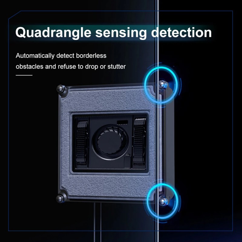 PuRuiKai HCR-21B ikkunanpesurobotti kaksoissuihkulla ja älymuistilla, 3000 Pa:n imuteho ja lasersensori