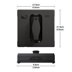 PuRuiKai HCR-21B ikkunanpesurobotti kaksoissuihkulla ja älymuistilla, 3000 Pa:n imuteho ja lasersensori