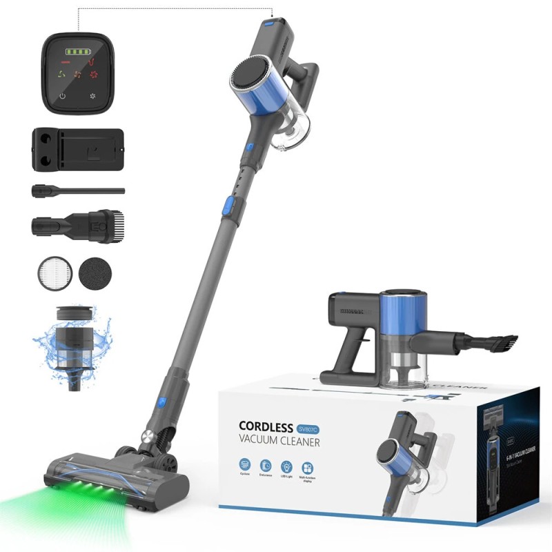 NovuLife SV807C langaton kädessä pidettävä pölynimuri 25 kPa imuteholla 40 minuutin käyttöajalla