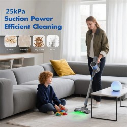 NovuLife SV807C langaton kädessä pidettävä pölynimuri 25 kPa imuteholla 40 minuutin käyttöajalla