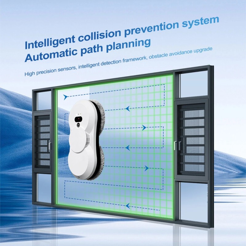 PuRuiKai HCR-18 atomisoiva ikkunanpesurobotti lasin puhdistukseen etäohjaimella