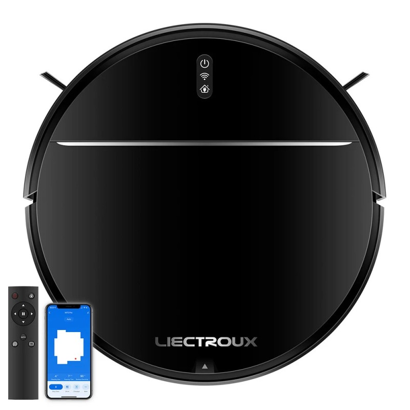 Liectroux M7S Pro robotti-imuri älykäs karttanavigointi wifi-sovellus Alexa märkämoppaus 350ml-vesitankki 4400mAh-akku