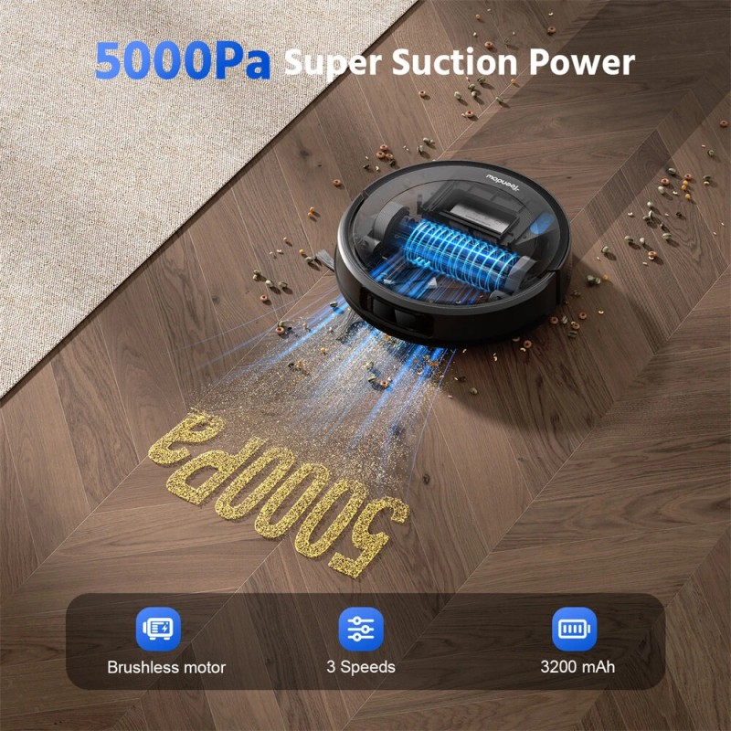 Teendow D10S Plus robotti-imuri kaksoistoiminen 5000Pa älynavigointi sovellus ja ääniohjaus