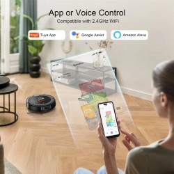 Teendow D10S Plus robotti-imuri kaksoistoiminen 5000Pa älynavigointi sovellus ja ääniohjaus