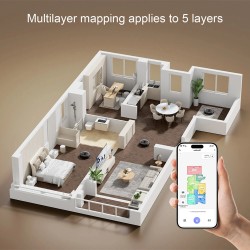 Teendow D10S Plus robotti-imuri kaksoistoiminen 5000Pa älynavigointi sovellus ja ääniohjaus