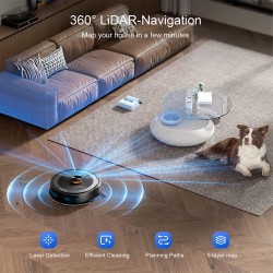 Teendow D10S Plus robotti-imuri kaksoistoiminen 5000Pa älynavigointi sovellus ja ääniohjaus