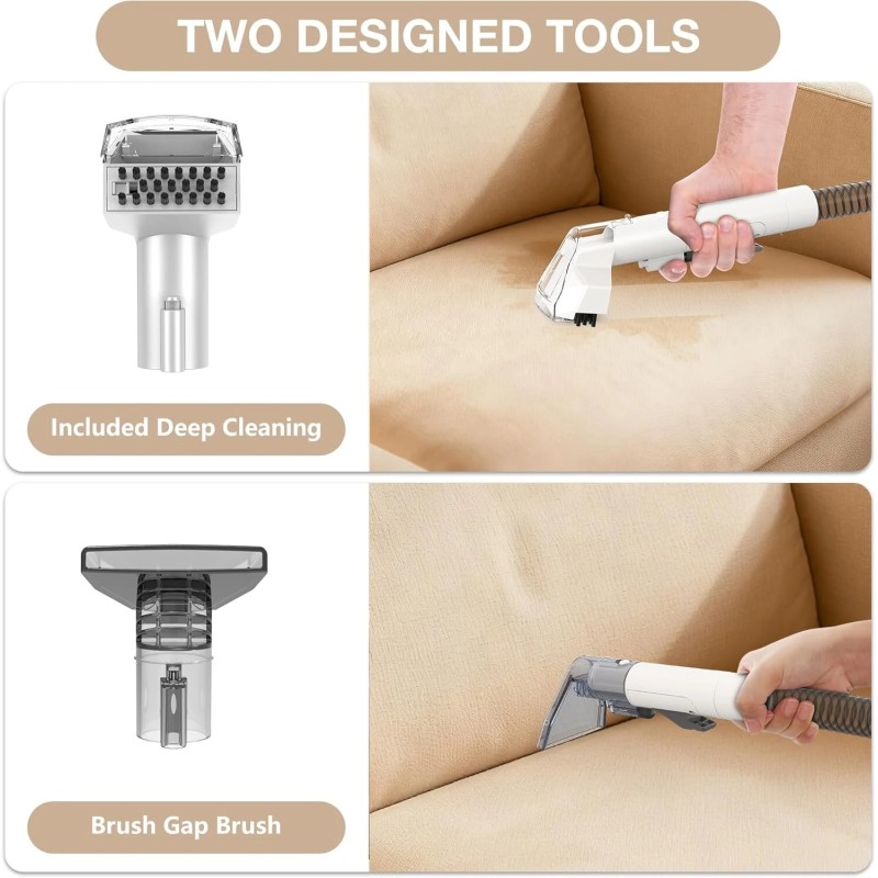 Teendow C3 kannettava matto- ja sohvanpuhdistin lemmikkitahroille kaksisäiliöllä