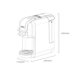 HiBREW H2B 5-toimintoinen monitoimikahvinkeitin 19 baarin K-Cup NS DG ESE jauhettu kahvi kuuma kylmä