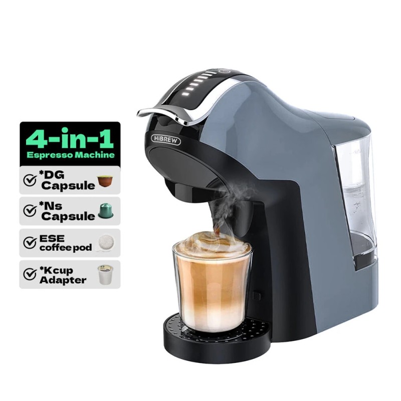 HiBREW H17 monitoimikapselikahvinkeitin nelitoiminen 20 baarin kuuma ja kylmä uutto 7-portainen vesimäärän säätö kosketuspaneeli