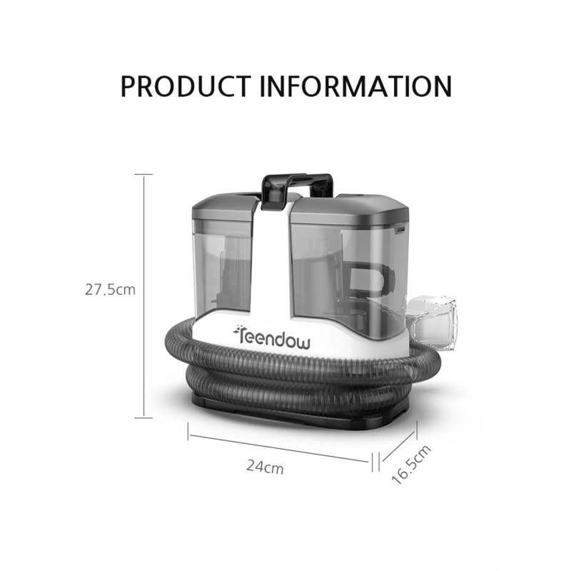 Teendow C3 kannettava matto- ja sohvanpuhdistin lemmikkitahroille kaksisäiliöllä