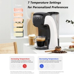 HiBREW H3B kolmen toiminnon kahvinkone 19 baarin 1100W kapselille ja jauhatetulle kahville