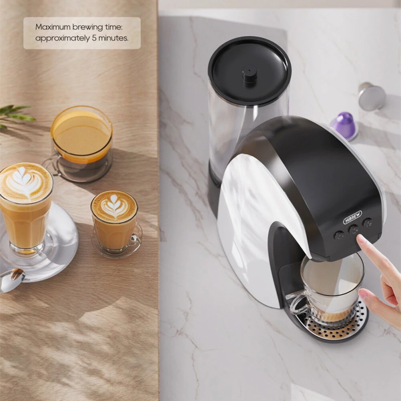 HiBREW H3B kolmen toiminnon kahvinkone 19 baarin 1100W kapselille ja jauhatetulle kahville