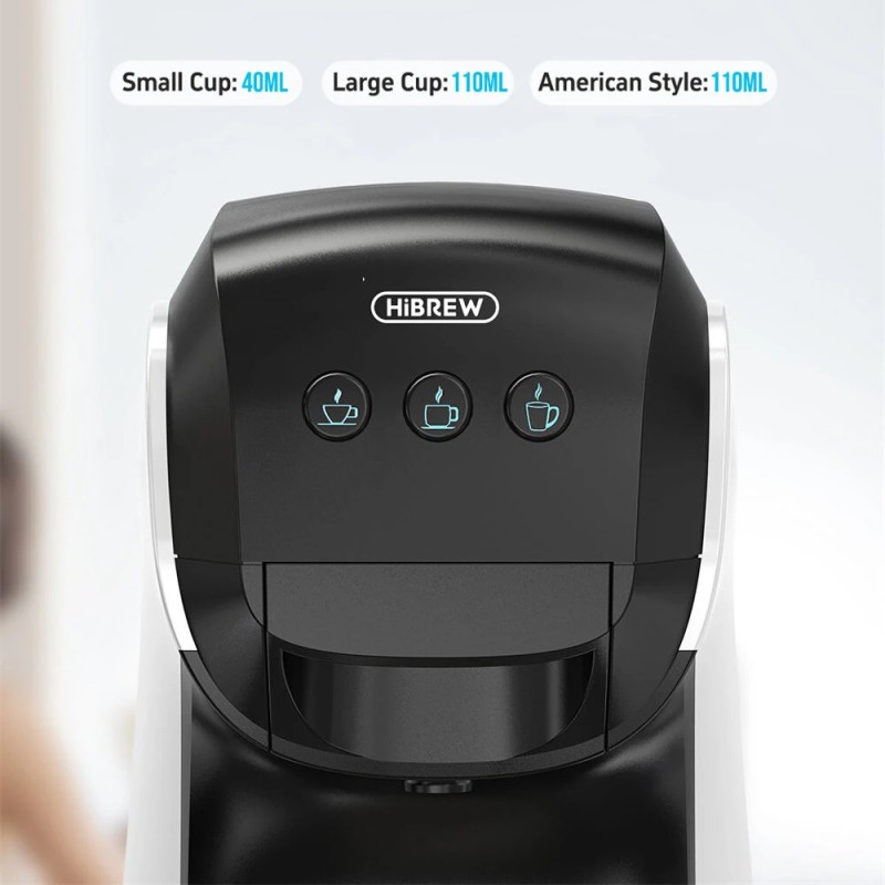 HiBREW H3B kolmen toiminnon kahvinkone 19 baarin 1100W kapselille ja jauhatetulle kahville
