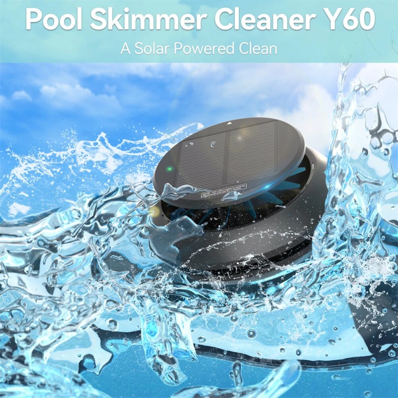 INSE Y60 aurinkoenergialla toimiva langaton automaattinen uima-altaanpuhdistin kaksoislataus täsmäpuhdistus